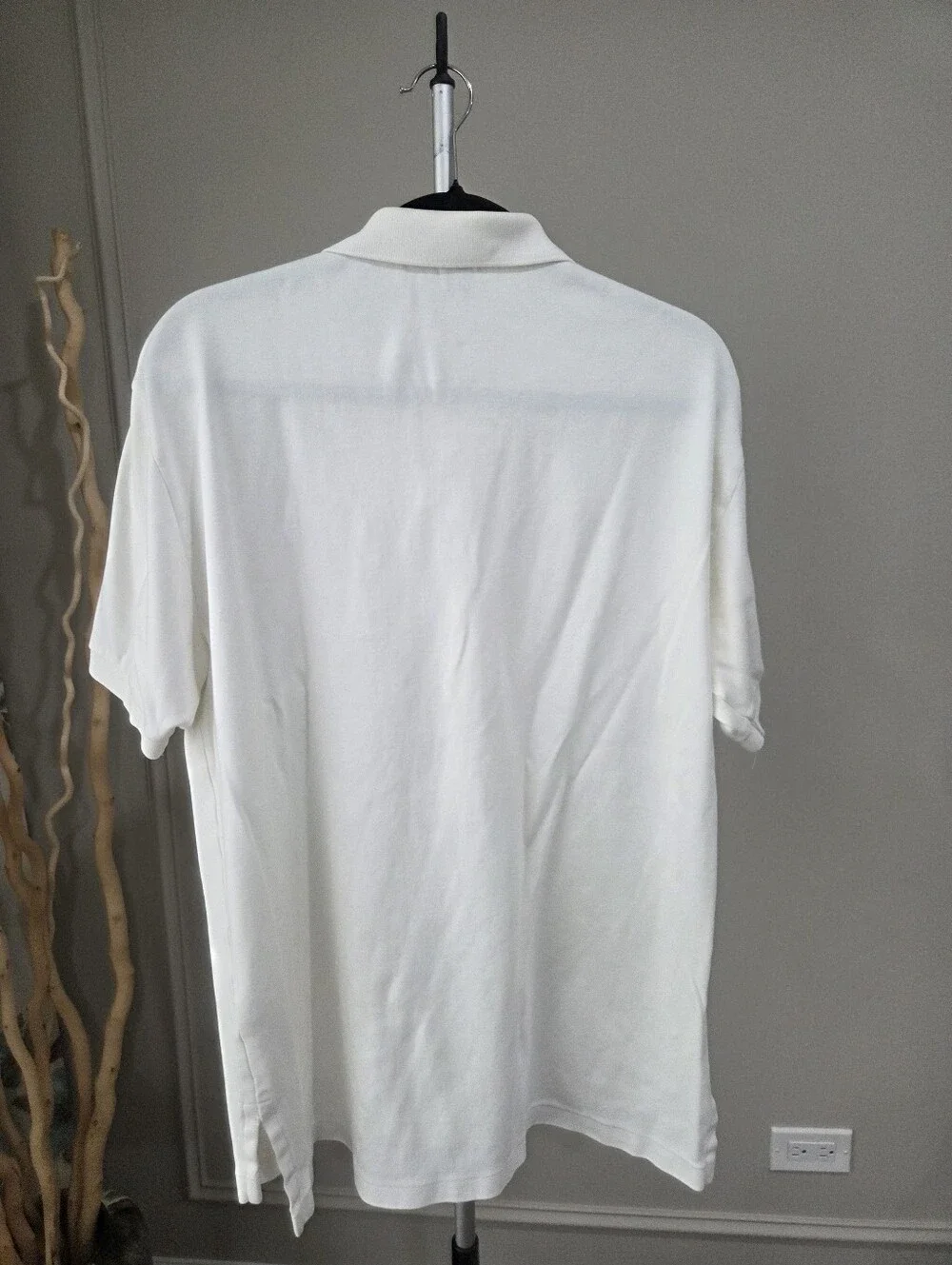 Ralph Lauren White Short-Sleeve Polo with Navy Pony Sz.L